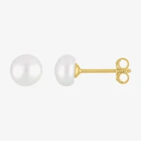 Yes, Please! Womens White Cultured Freshwater Pearl Sterling Silver Round 2-pc. Jewelry Set