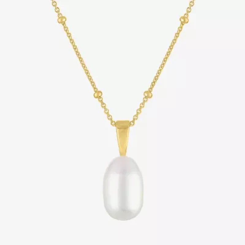 Yes, Please! Womens White Cultured Freshwater Pearl Sterling Silver Round 2-pc. Jewelry Set