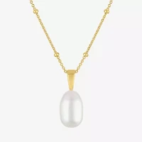 Yes, Please! Womens White Cultured Freshwater Pearl Sterling Silver Round 2-pc. Jewelry Set