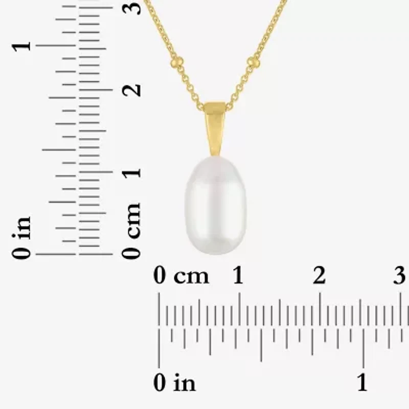 Yes, Please! Womens White Cultured Freshwater Pearl Sterling Silver Round 2-pc. Jewelry Set