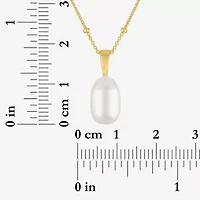Yes, Please! Womens White Cultured Freshwater Pearl Sterling Silver Round 2-pc. Jewelry Set