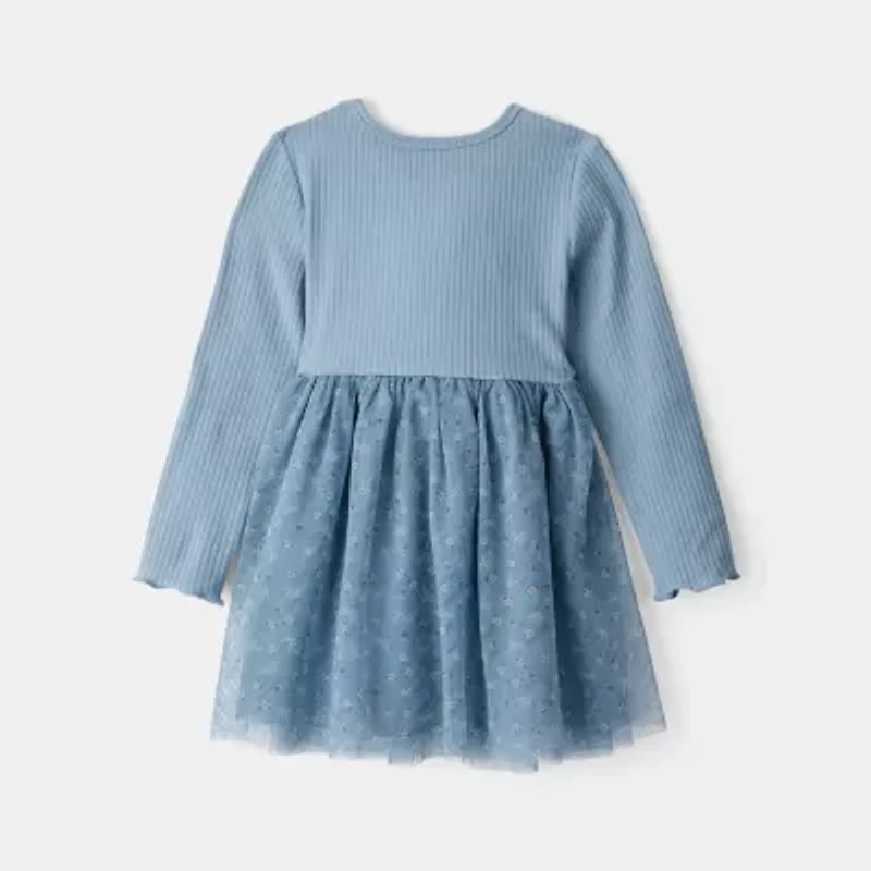 Carter's Toddler Girls Long Sleeve Fitted A-Line Dress