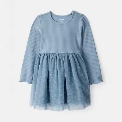 Carter's Toddler Girls Long Sleeve Fitted A-Line Dress