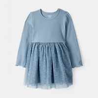 Carter's Toddler Girls Long Sleeve Fitted A-Line Dress