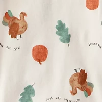 Carter's Thanksgiving Toddler Unisex Rib Round Neck Long Sleeve 2-pc. Pajama Sets