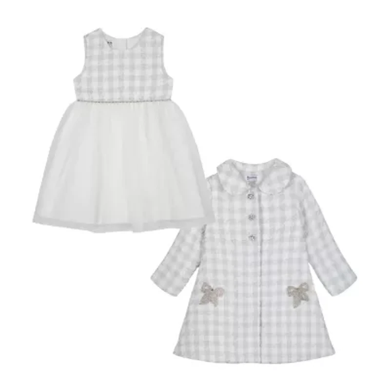 Blueberi Boulevard Little & Big Kid Girls Active Plaid Dress Set