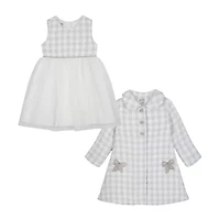 Blueberi Boulevard Little & Big Kid Girls Active Plaid Dress Set