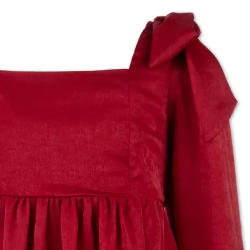 Speechless Big Kid Girls Long Sleeve Satin A-Line Dress