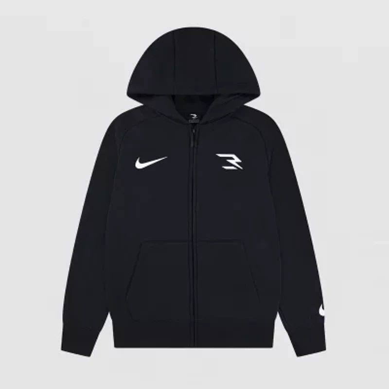 Nike 3BRAND by Russell Wilson Big Kid Boys Long Sleeve Fleece Zipper Active Hoodie