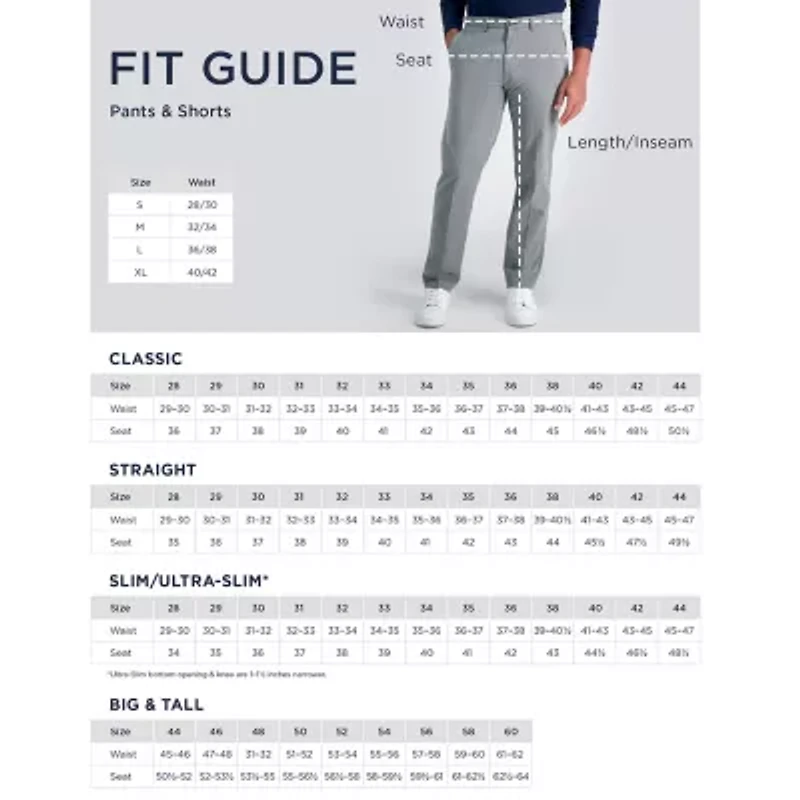 Haggar Sport Travel Performance 5 Pocket Mens Straight Fit Flat Front Pant