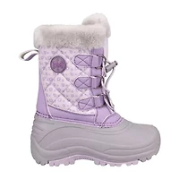 Totes Big Kid Girls Jenna Waterproof Insulated Flat Heel Winter Boots