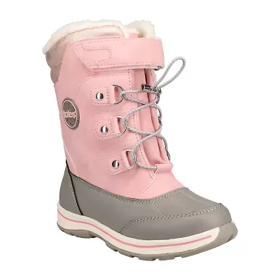 Totes Big Kid Girls Diamond Waterproof Insulated Flat Heel Winter Boots