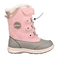 Totes Big Kid Girls Diamond Waterproof Insulated Flat Heel Winter Boots