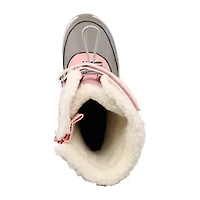 Totes Big Kid Girls Diamond Waterproof Insulated Flat Heel Winter Boots