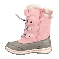 Totes Big Kid Girls Diamond Waterproof Insulated Flat Heel Winter Boots
