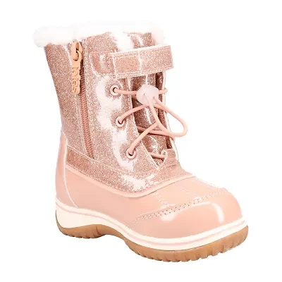 Totes Toddler Girls Quackquack Waterproof Insulated Flat Heel Winter Boots