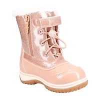Totes Toddler Girls Quackquack Waterproof Insulated Flat Heel Winter Boots