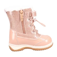 Totes Toddler Girls Quackquack Waterproof Insulated Flat Heel Winter Boots