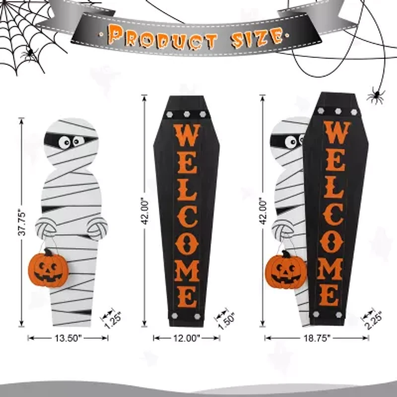 Glitzhome S2 Porch Decor Halloween Porch Sign