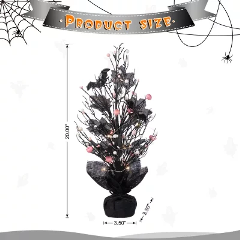 Glitzhome 20" Table Tree Halloween Tabletop Decor