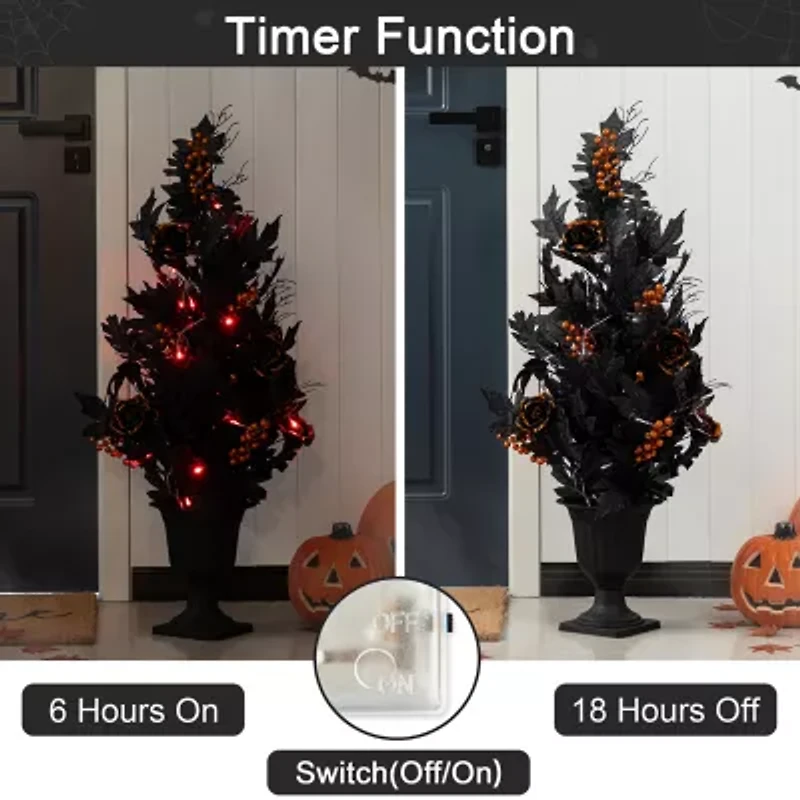 Glitzhome 36" Porch Tree Halloween Tabletop Decor