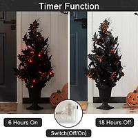 Glitzhome 36" Porch Tree Halloween Tabletop Decor