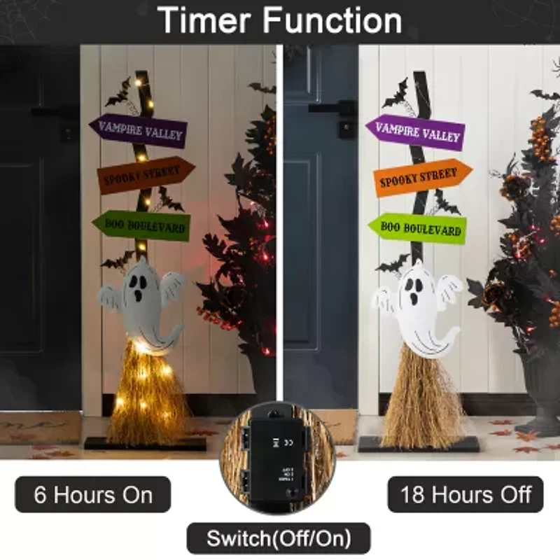 Glitzhome 41.75 Porch Decor Halloween Porch Sign