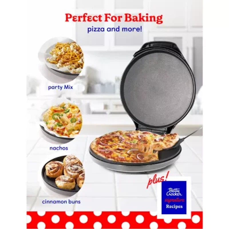 Betty Crocker 12 Inch Pizza Maker Plus Electric Grill