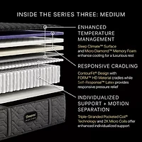 Beautyrest Black Series Three 15" Hybrid Medium Tight Top - Mattress Only