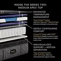 Beautyrest Black Series Two 14.5" Hybrid Medium Apex Top - Mattress Only