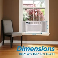8000 BTU Window ACUnit Black+Decker With Remote Control Cools To 350Sq Ft Energy Efficient