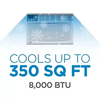 8000 BTU Window ACUnit Black+Decker With Remote Control Cools To 350Sq Ft Energy Efficient