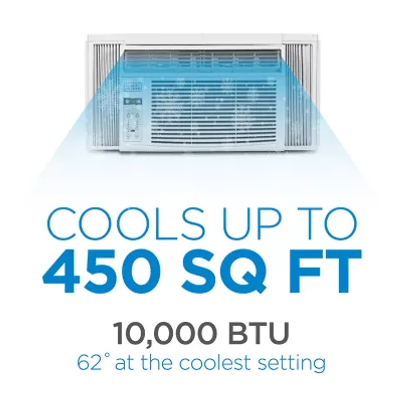 Black+Decker BD10WT6 Window Air Conditioner Remote Control 10000 BTU Cools Up To 450 Sq Ft White