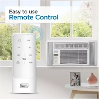 Black+Decker BD12WT6 Window Air Conditioner With Remote 12000 BTU Cools Up To 550Sq Ft Energy Efficient