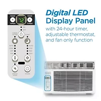 Black+Decker BD12WT6 Window Air Conditioner With Remote 12000 BTU Cools Up To 550Sq Ft Energy Efficient