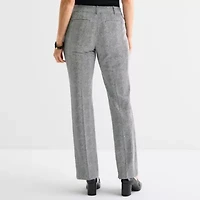 Liz Claiborne Audra Ponte Womens Tall Straight Mid Rise Trouser