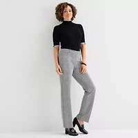 Liz Claiborne Audra Ponte Womens Tall Straight Mid Rise Trouser