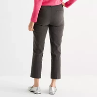 Liz Claiborne Lisa Womens Tall Stretch Fabric Slim Mid Rise Ankle Pant