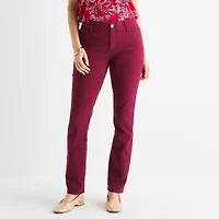 Liz Claiborne Sara Womens Skinny Fit Slim Petite Jean