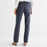 Liz Claiborne Lisa Womens Straight Mid Rise Petite Pull-On Pant