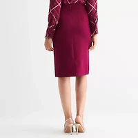 Liz Claiborne Womens Mid Rise Pencil Skirt Petite