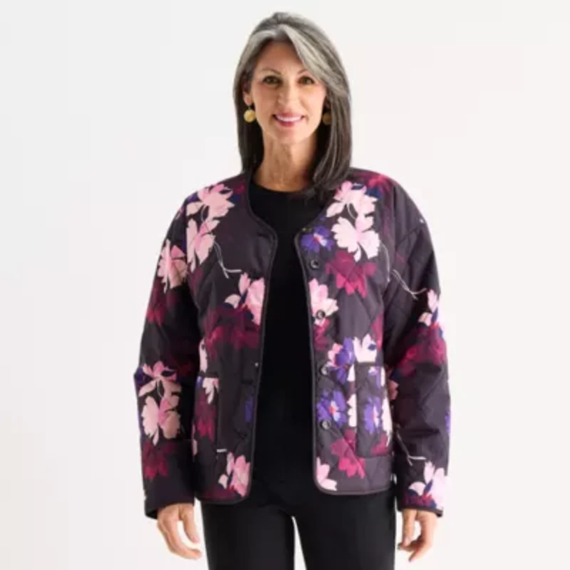 Liz Claiborne Womens Lightweight Quilted Jacket