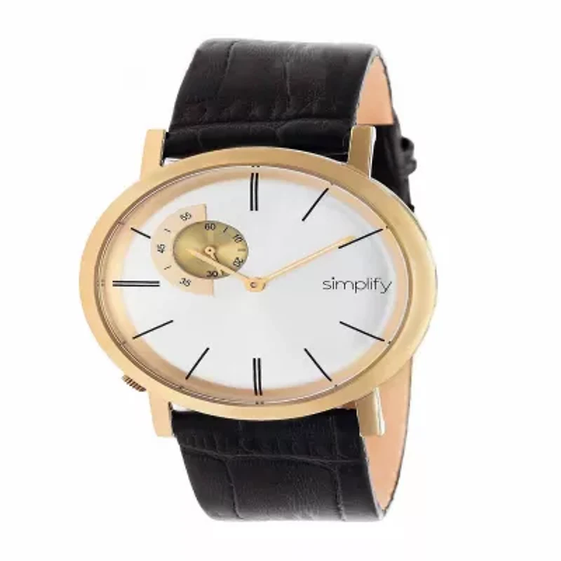 Armitron® Mens Gold-Tone Black Dial Diamond-Accent Watch