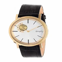 Armitron® Mens Gold-Tone Black Dial Diamond-Accent Watch