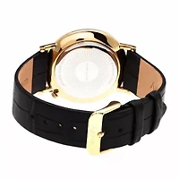 Armitron® Mens Gold-Tone Black Dial Diamond-Accent Watch