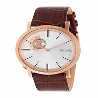 Armitron® Mens Two-Tone Skeleton Dial Hybrid Bracelet Watch
