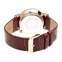 Armitron® Mens Two-Tone Skeleton Dial Hybrid Bracelet Watch