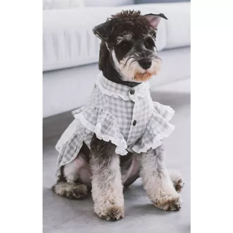 Touchdog I Love Poochi' Classical Fashion Plaid Dog Dress
