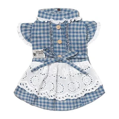 Touchdog I Love Poochi' Classical Fashion Plaid Dog Dress