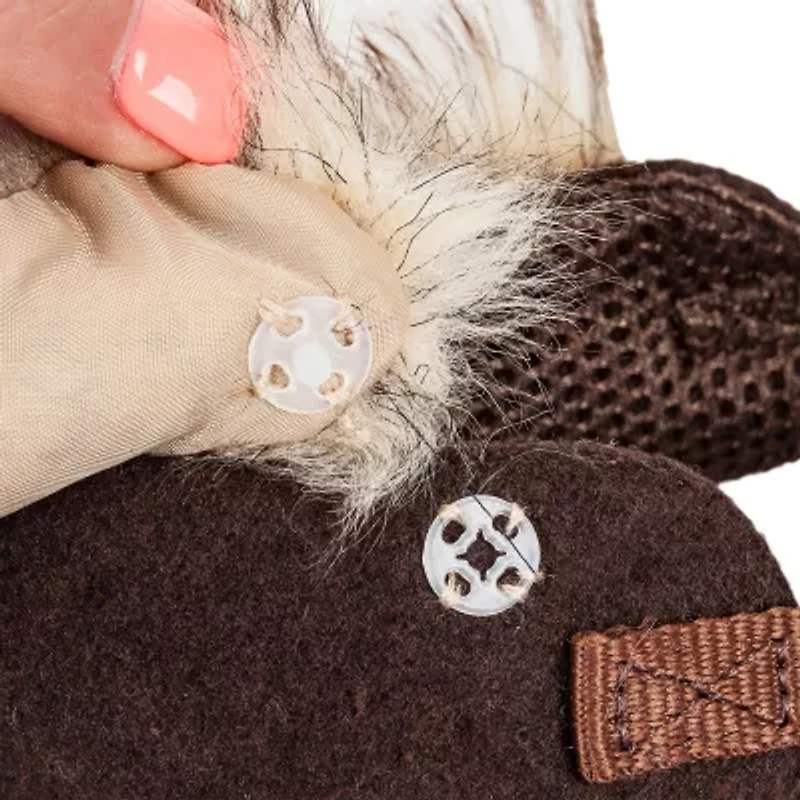 Pet Life Luxe 'Furracious' 2-In-1 Mesh Reversed Adjustable-Leash W/ Removable Fur Collar Dog Harness